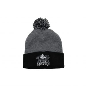 HD Defense Pom Beanie (Black and Grey)